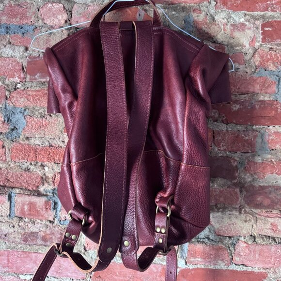 Portland Leather Roll Top Backpack Nutmeg! - Picture 7 of 8